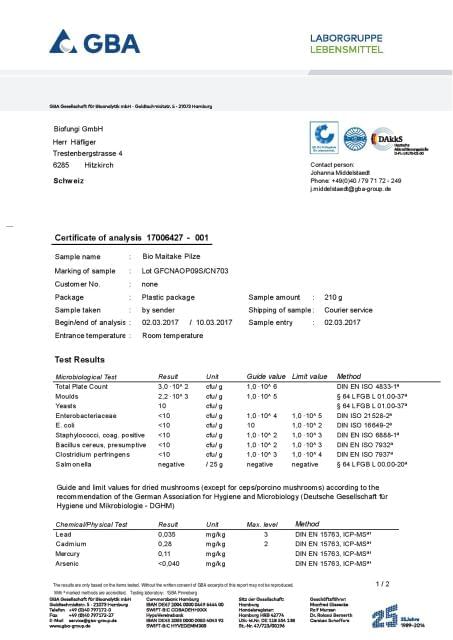 MycoMedica Maitake Dry 100 g